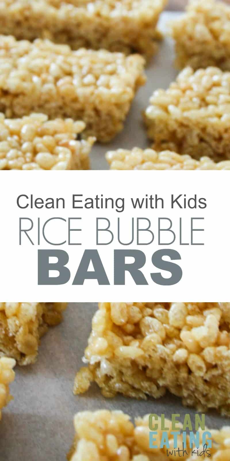 Clean Eating Rice Krispie Treats - 3 Ingredient No Bake Healthy Rice Krispy Treats- Just three ingredients and only takes 5 minutes to make. 