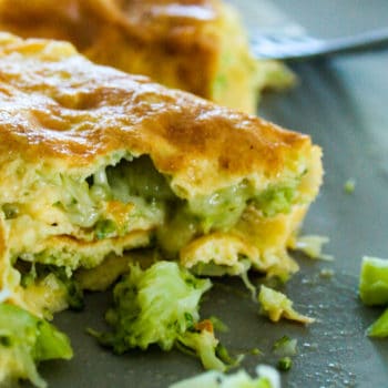 clean eating broccoli and cheese omelette