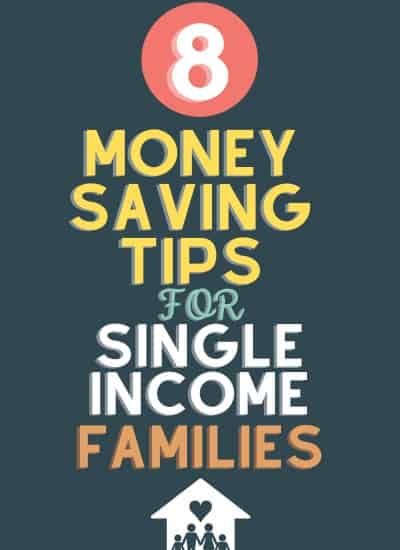 money saving tips for single income families