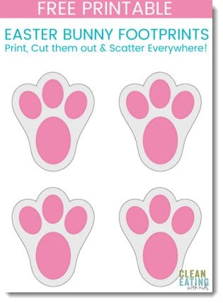 Free Printable Easter Bunny Footprints Clean Eating With Kids