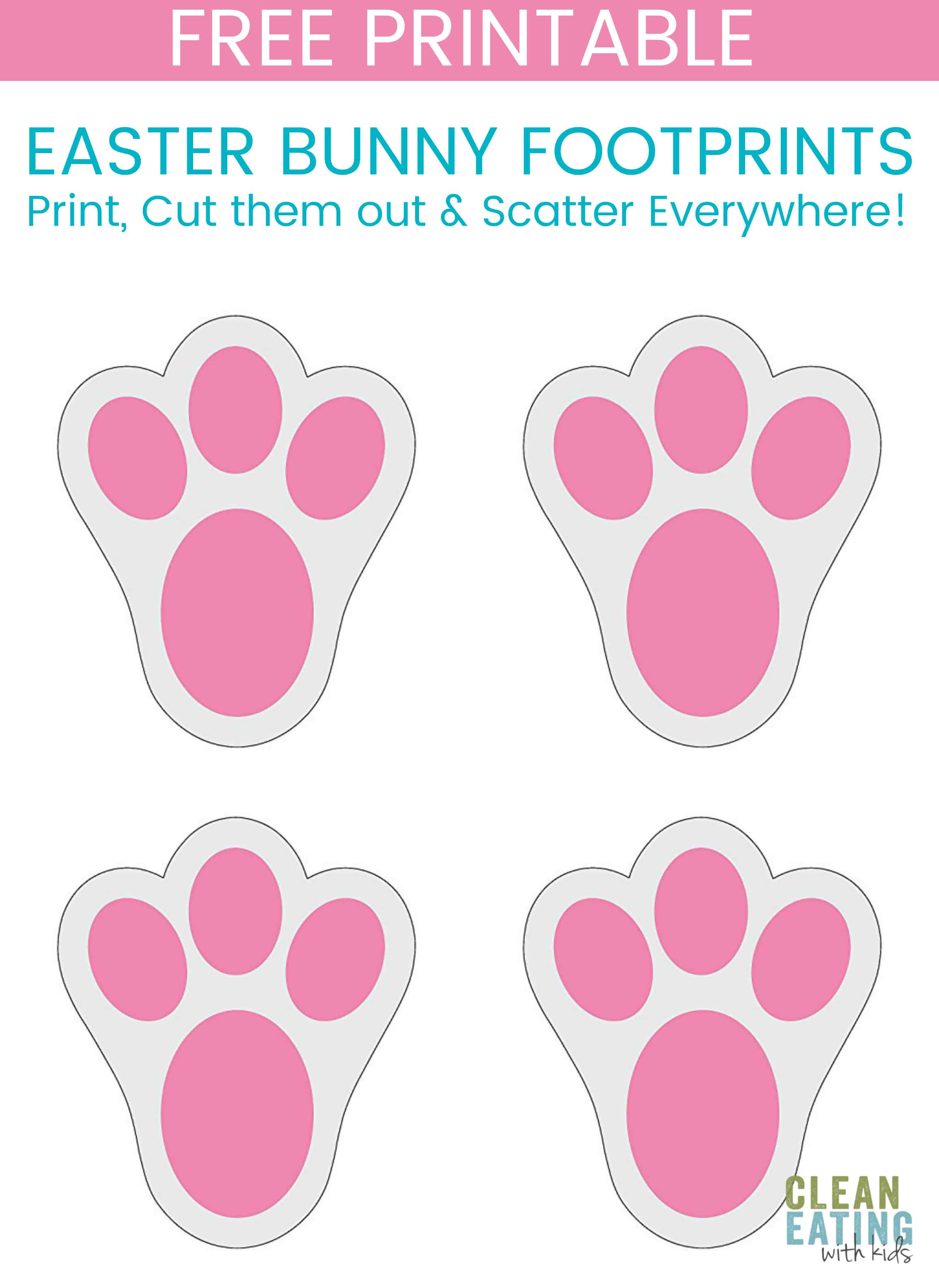 Bunny Footprints Printable Printable Word Searches