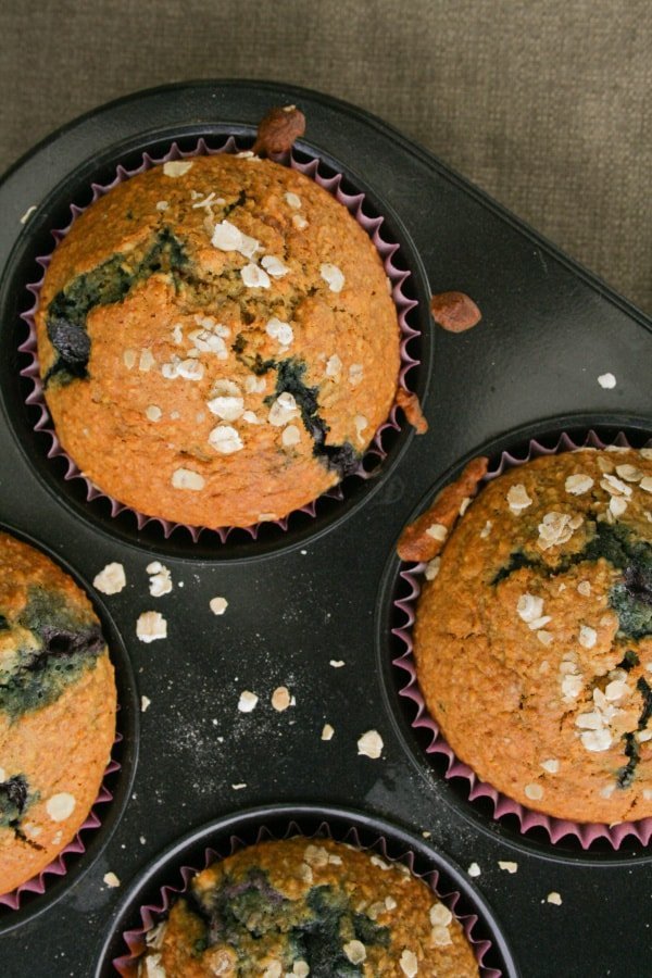 oat bran blueberry muffin