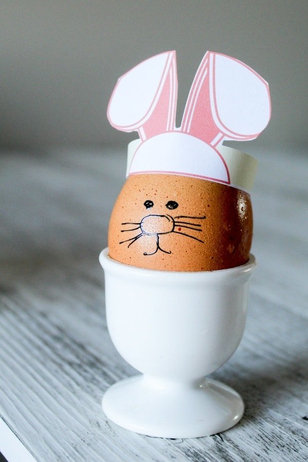 Printable Bunny Eggs for Boiled Eggs