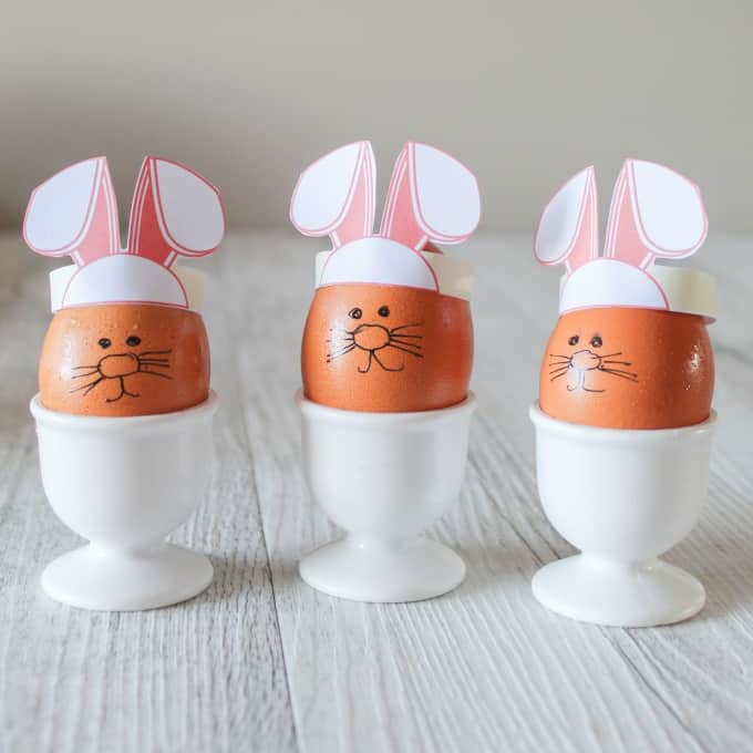 Printable Bunny Eggs for Boiled Eggs