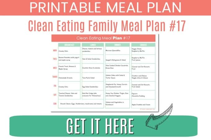 Clean Eating Meal Plan #017