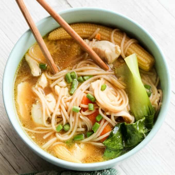 Clean Eating Asian Chicken Noodle Soup
