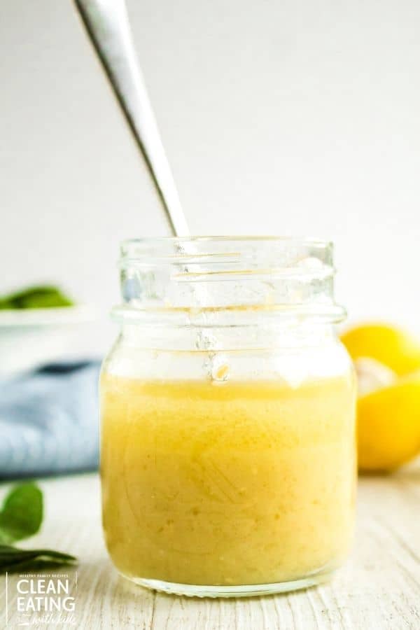 clean eating lemon honey and garlic salad dressing