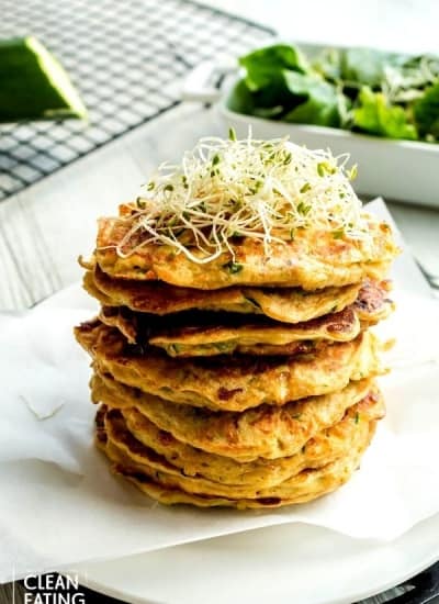 clean eating zucchini fritters - main pic