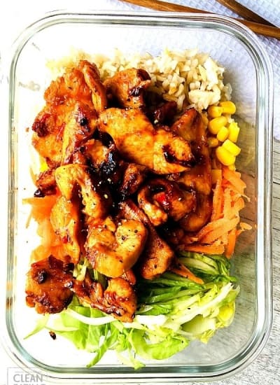 Clean Eating Chicken Donburi bowl