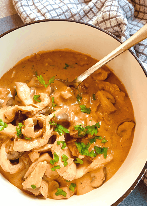 quick and easy healthy chicken stroganoff