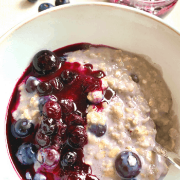 blueberries and cream oatmeal