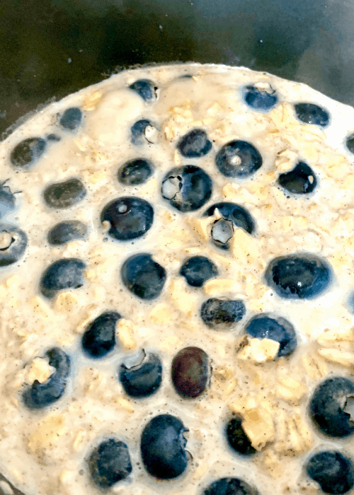 blueberries cream oatmeal