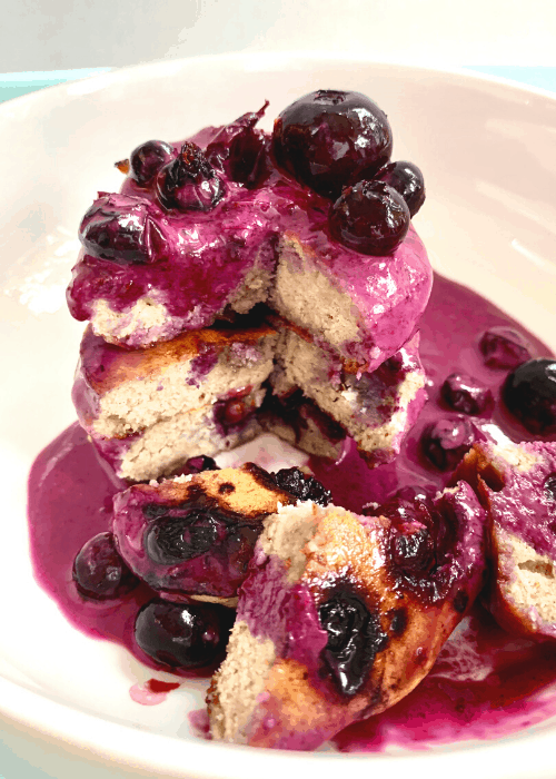 mini blueberry pancakes