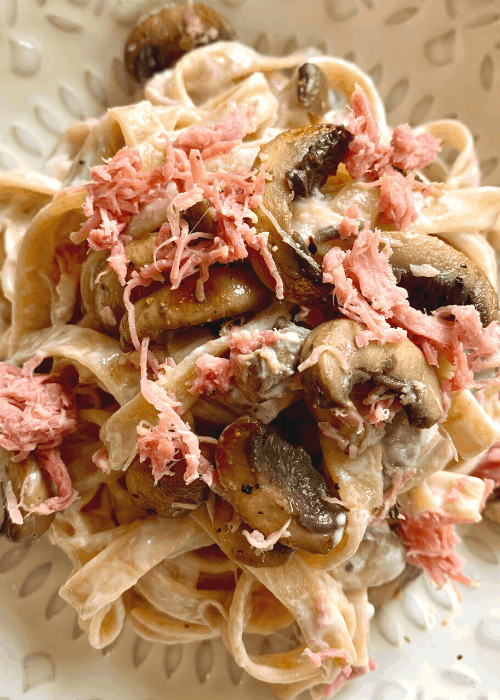 mushroom and ham pasta recipe