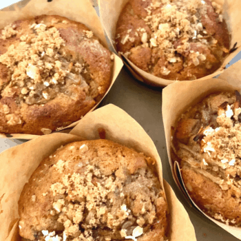 pear and cinnamon muffins