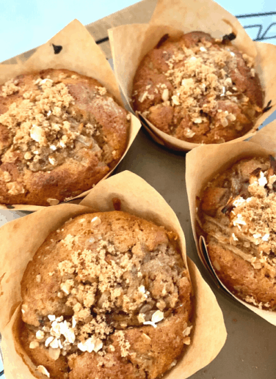 pear and cinnamon muffins