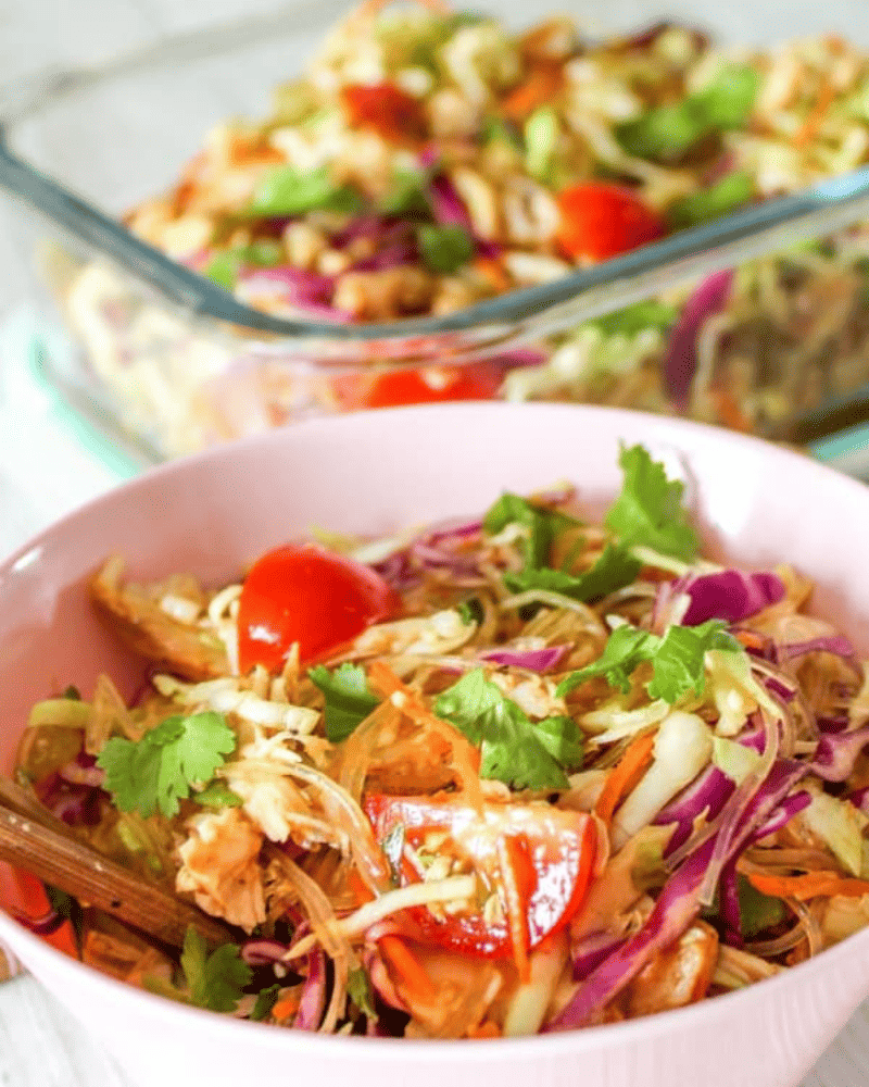 chicken thai salad with noodles