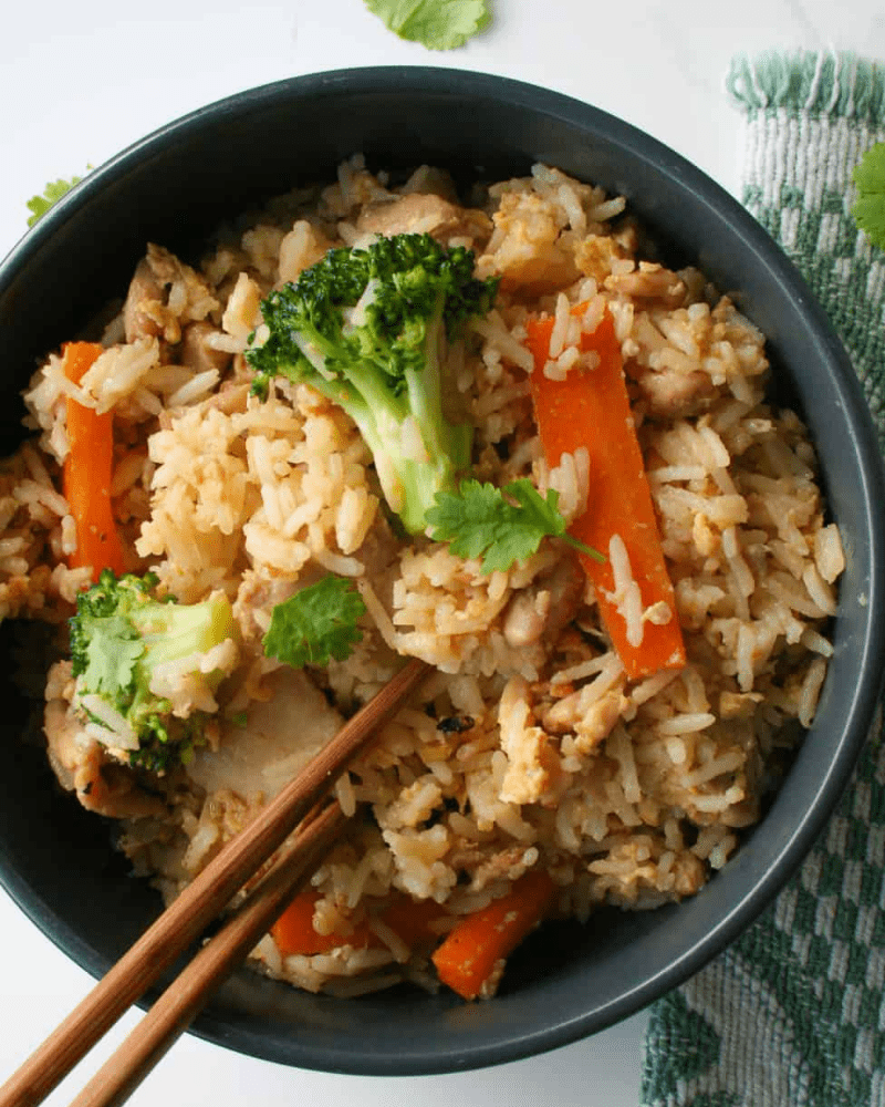 clean eating Thai fried chicken rice 