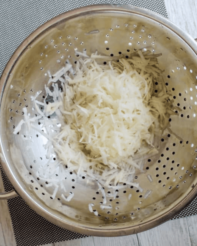 grated potato for hash browns 