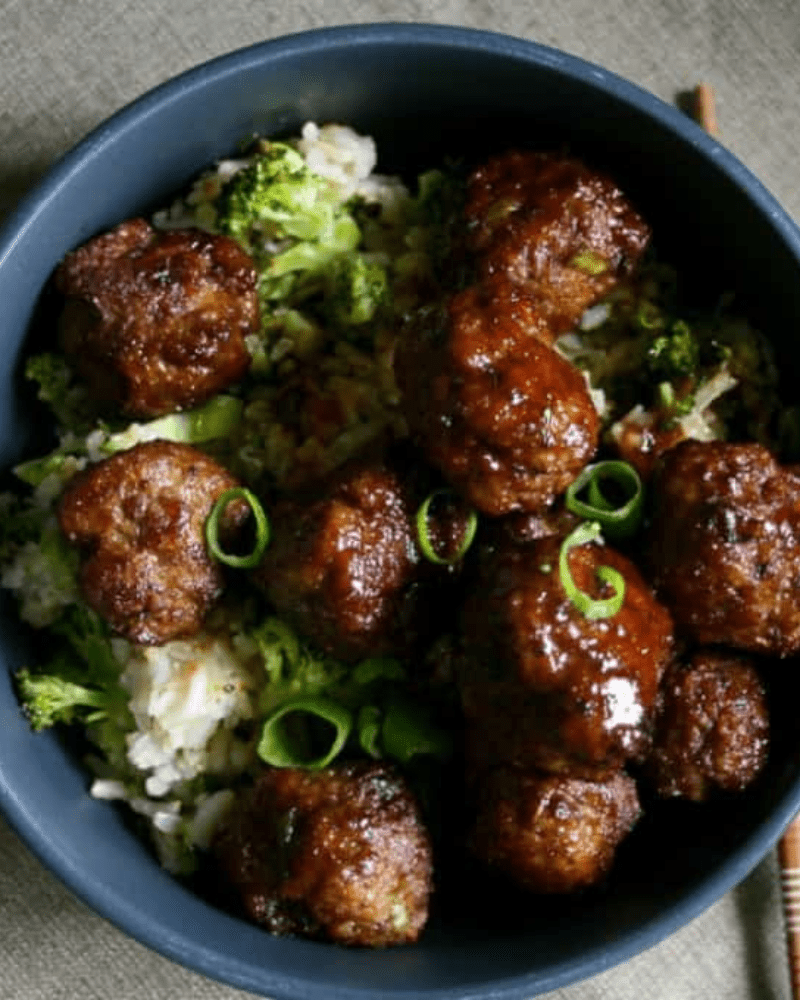 meatballs and rice 