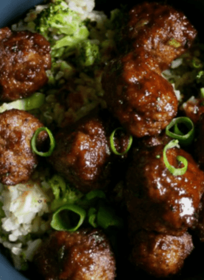 meatballs and rice