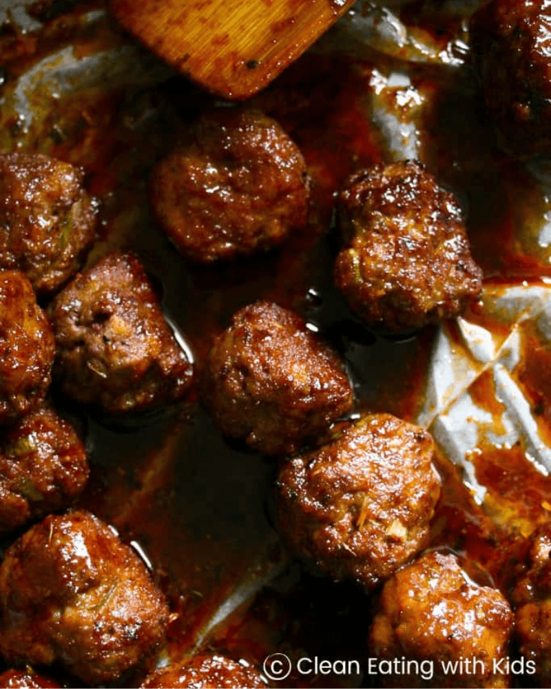 teriyaki meatballs and rice 