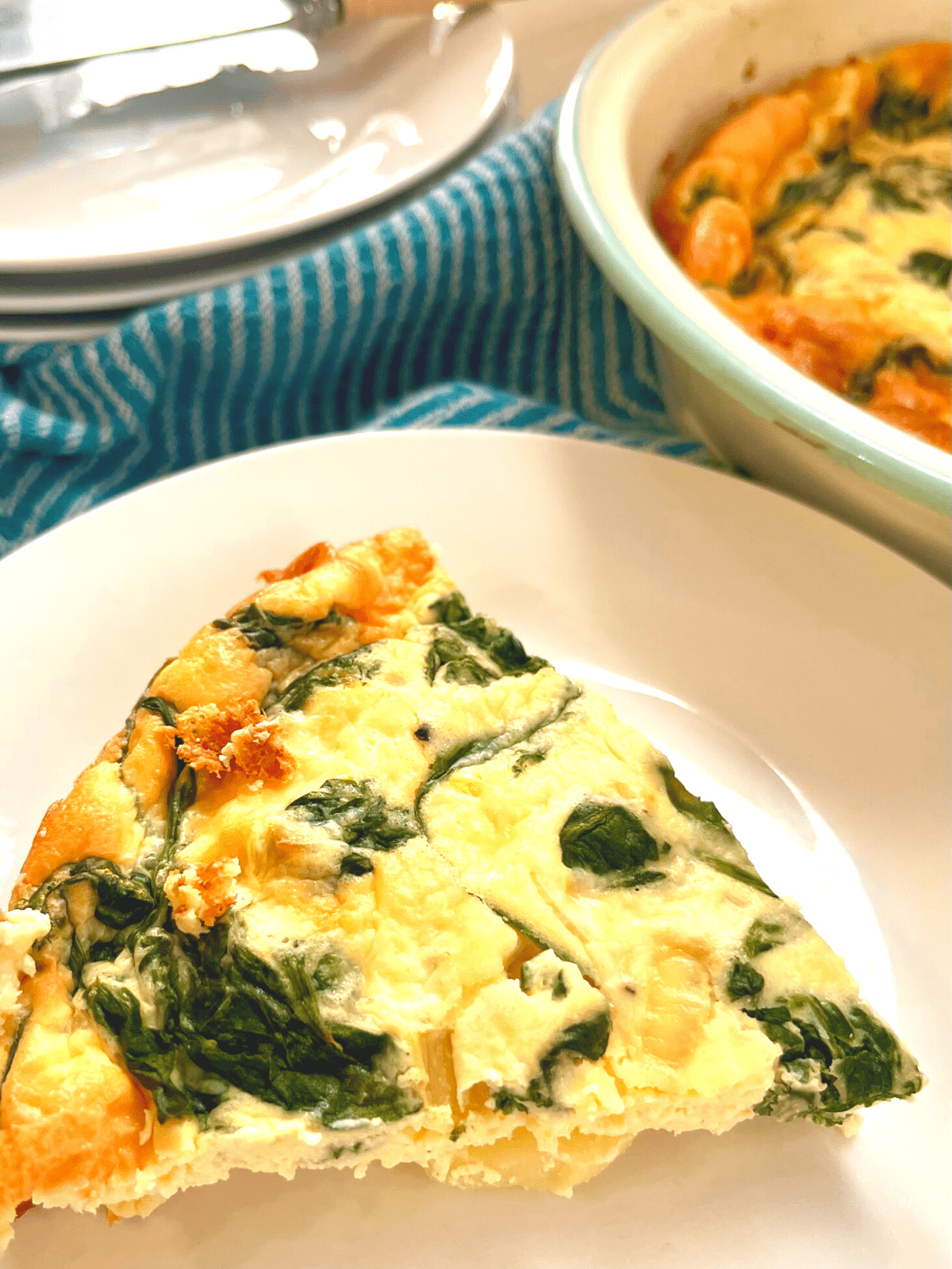 spinach quiche with potatoes 