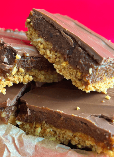 chocolate peanut butter slice