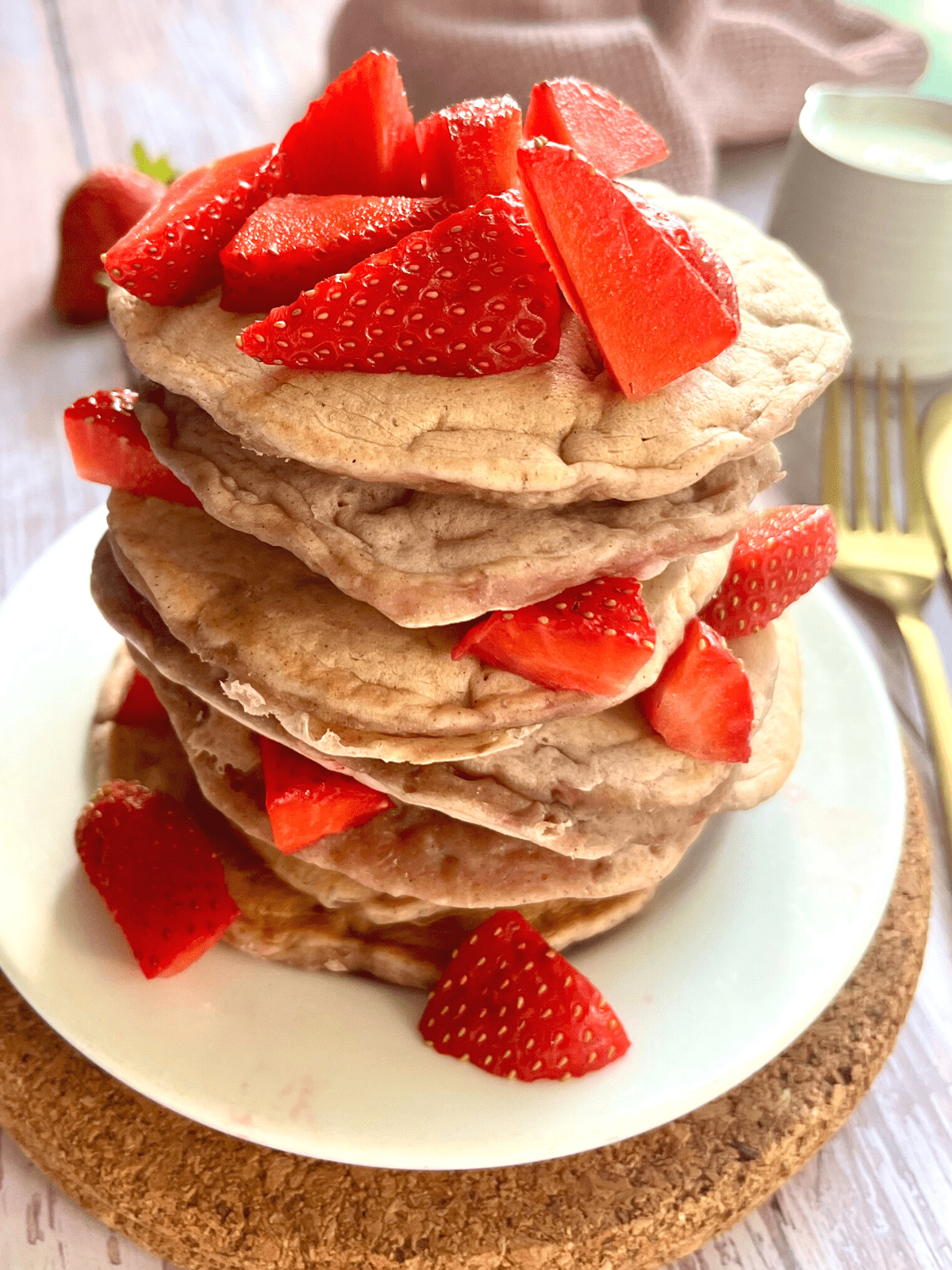 pancakes made with strawberries and banana 