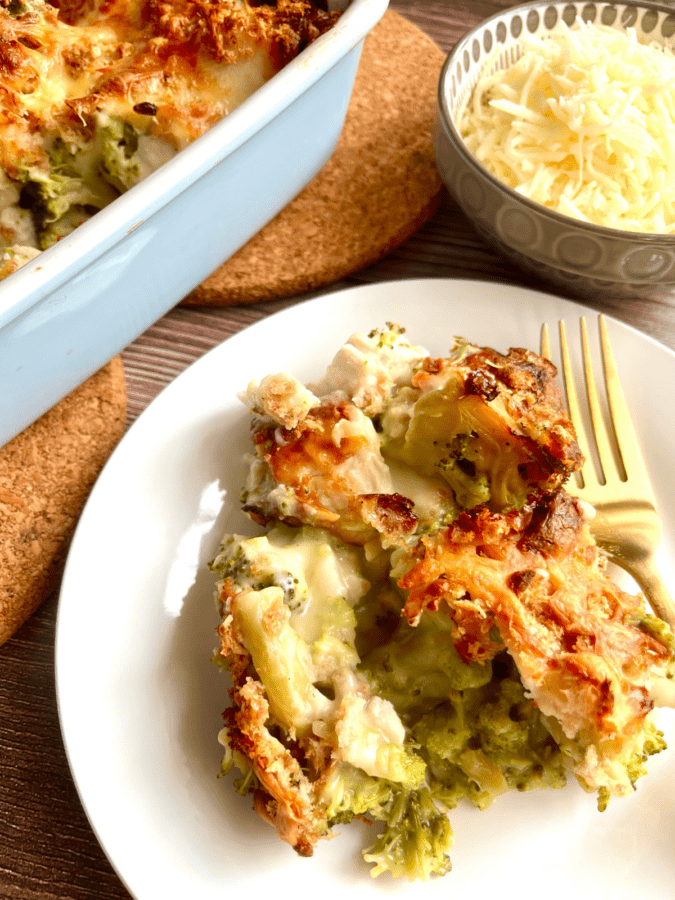 healthy chicken and broccoli bake