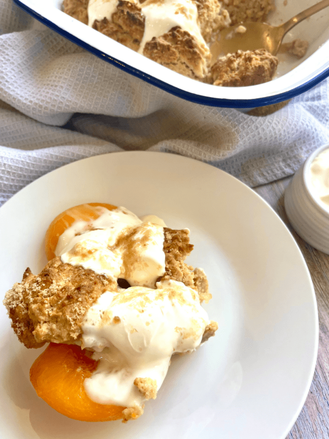 quick peach cobbler