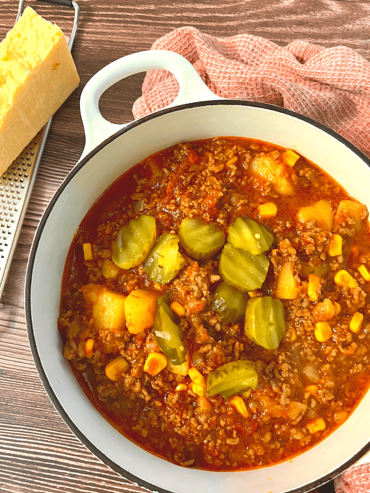 clean eating healthy cheese burger soup