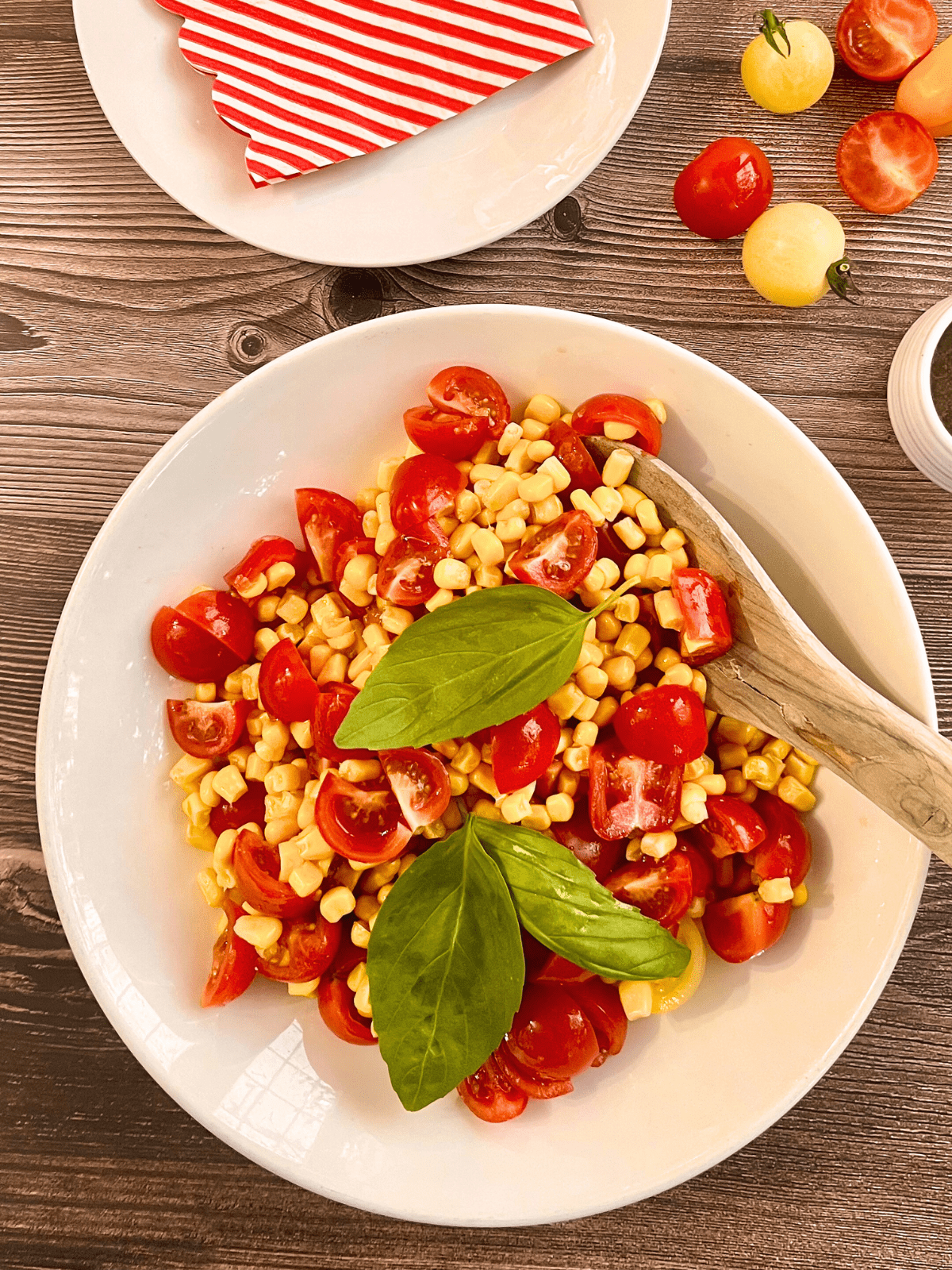 sweetcorn and tomato salad 
